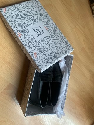 Mocasines de piel negros talla 39