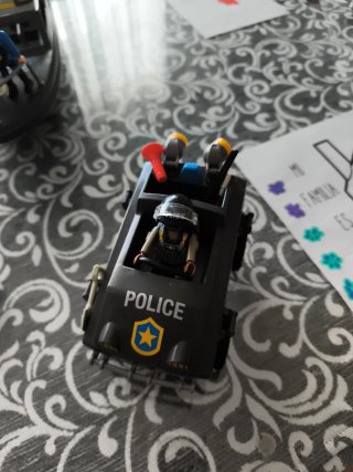 Kit Policía Playmobil Barco Moto Coche