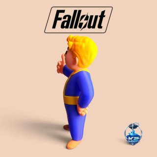 Figura impresa en 3D de Fallout Vault Boy