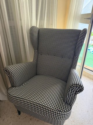 Poltrona Ikea STRANDMON Nero Beige