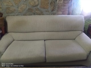 Sofá 3 plazas beige 1.85m