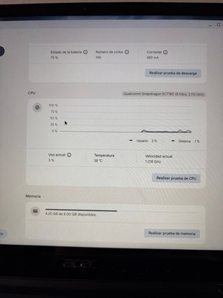Portátil Acer Chromebook Spin 513 8GB/64GB