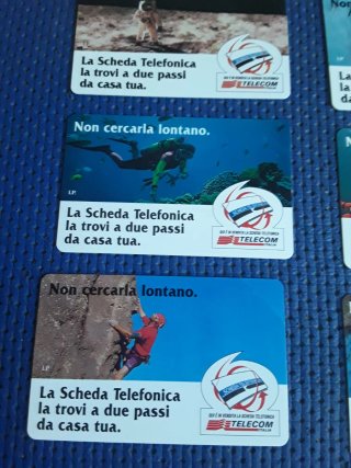 9 Schede telefoniche "Non cercarla lontano "
