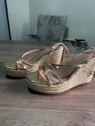 Sandalias Yute Doradas Talla 40