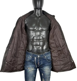 Trussardi Giacca Uomo 50 Cappotto Pelle Marrone