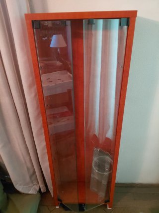 Mueble DVDs/CDs con baldas de cristal