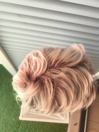 Peluca Seminatural Rubia Corta