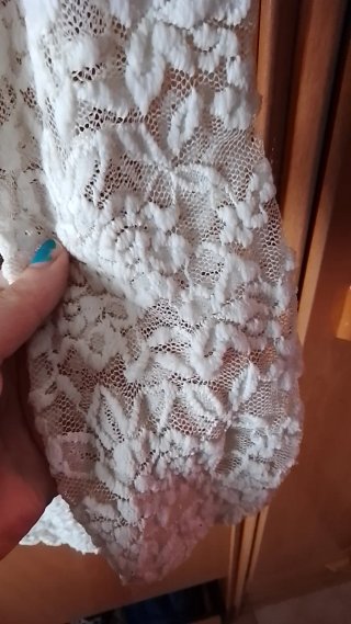 Vestido encaje blanco manga larga