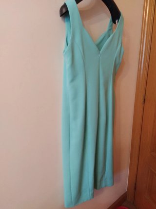 Vestido verde largo talla 46