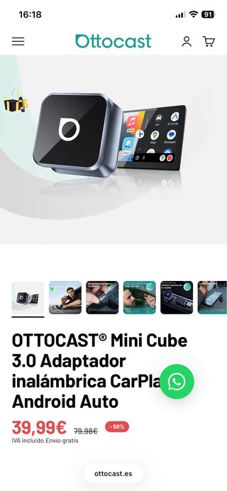 Adaptador CarPlay Android Auto Inalámbrico Ottocas