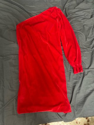 Vestido de terciopelo rojo