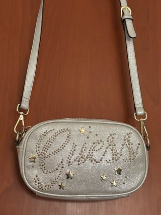 Bolso Bandolera Guess Dorado y Plateado