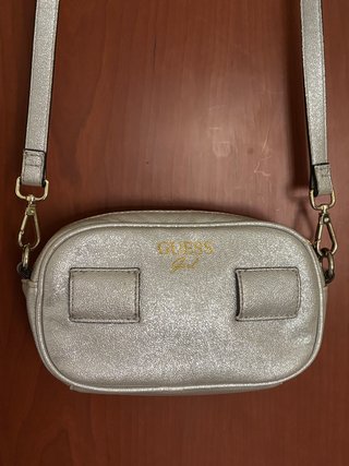Bolso Bandolera Guess Dorado y Plateado