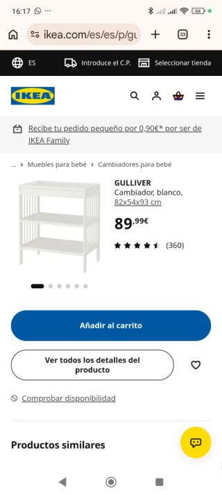 Cambiador IKEA Gulliver blanco