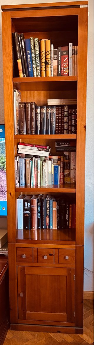 Librería de madera para salón