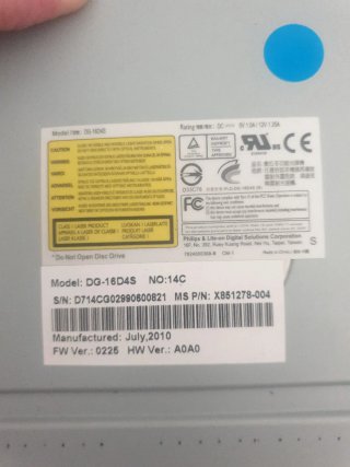 Lector Xbox 360 Slim Philips & Lite-on DG-16D4S