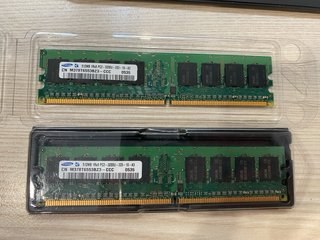 2x Samsung 512MB DDR2 PC2-3200U RAM
