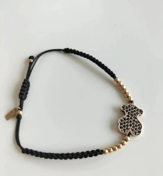 Pulsera Tous Oso Negro y Dorado
