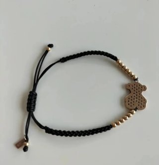 Pulsera Tous Oso Negro y Dorado