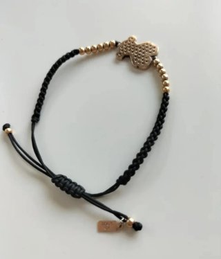 Pulsera Tous Oso Negro y Dorado