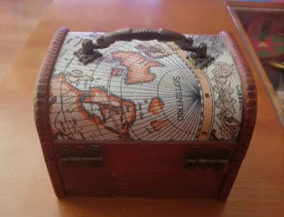 Cofre mapa antiguo
