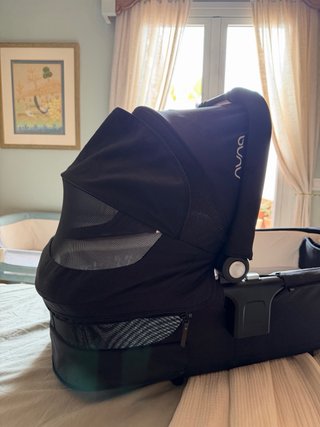 Capazo Nuna Lytl Negro con funda de lluvia