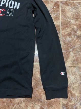 Camiseta Champion Manga Larga Hombre Negra