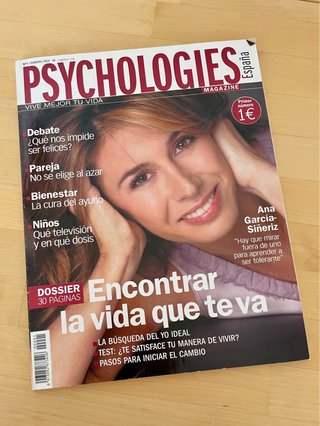 Primer numero de revista Psychologies