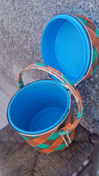 Nevera vintage a cuadros