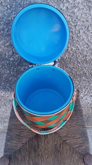 Nevera vintage a cuadros