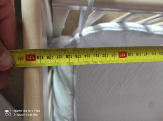 Cuna de madera grande medida colchon 125x67cm
