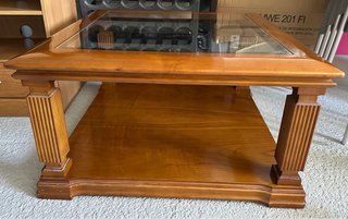 Mesa de centro madera y cristal