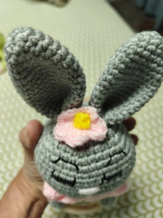 Sonajero Conejito Crochet Hecho a Mano