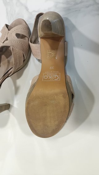Sandalias/Zapatos Tacón Mujer Talla 39 Beige