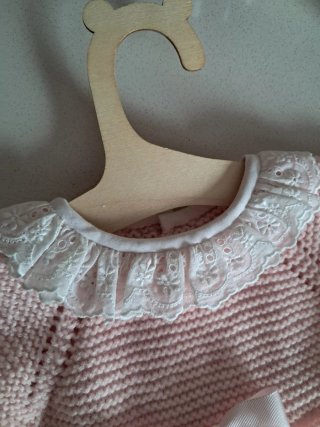 Faldón bebé rosa 3 meses