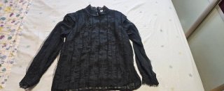 Blusa manga larga encaje