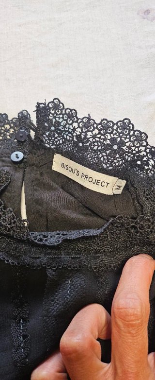 Blusa manga larga encaje
