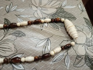 Collana Africana Vintage Beige e Marrone