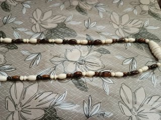 Collana Africana Vintage Beige e Marrone