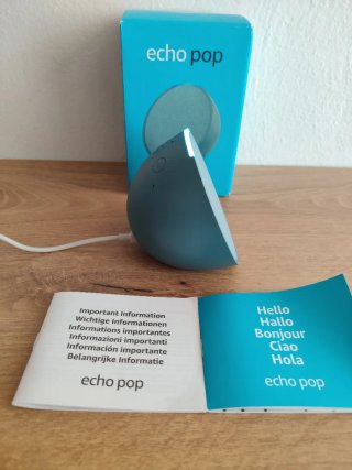 Amazon Echo Pop - Altoparlante Intelligente Blu