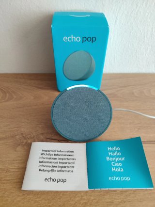 Amazon Echo Pop - Altoparlante Intelligente Blu
