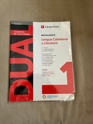 Cuaderno Lengua Castellana y Literatura 1º Bach