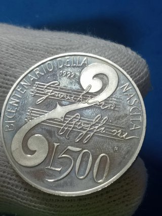 Moneta Argento Italia 1992 Gioachino Rossini