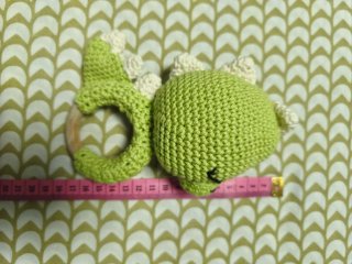 Sonajero Dinosaurio Crochet Hecho a Mano