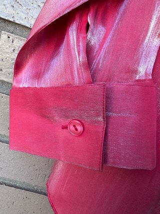 Blusa fiesta coral brillante talla única