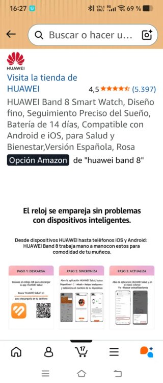 Huawei Band 8 Smartwatch Oro Rosa