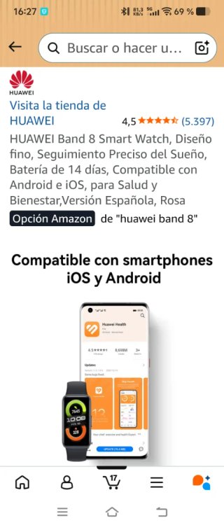 Huawei Band 8 Smartwatch Oro Rosa