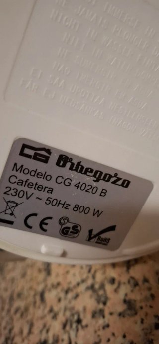 Cafetera Eléctrica Blanca