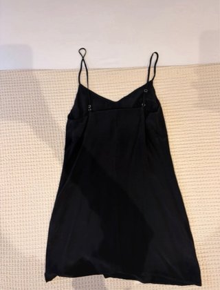 Vestido Mango negro corto tirantes talla XS