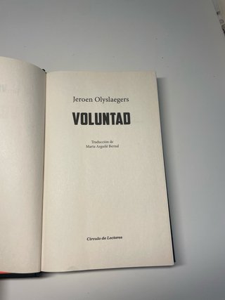 Libro Voluntad de Jeroen Olyslaegers